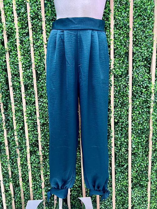 Hunter Green Ankle Tie Jogger