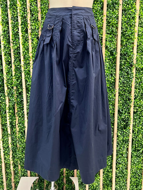 Cinched Waist Midi Skirt
