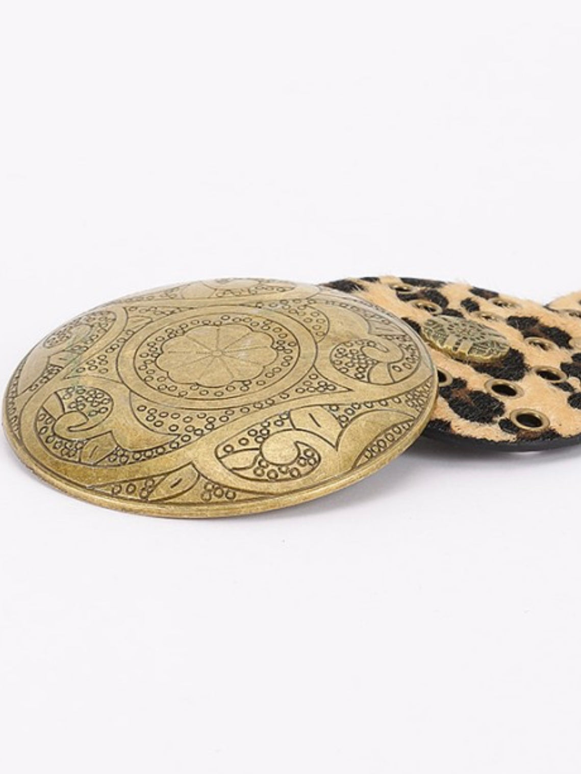 Faux Animal Fur Disc Belt