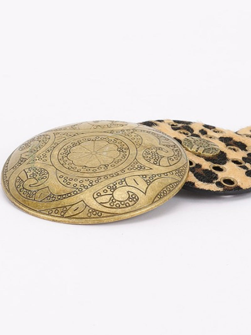 Faux Animal Fur Disc Belt