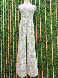Dior Inspired Floral Pattern Jumpsuit