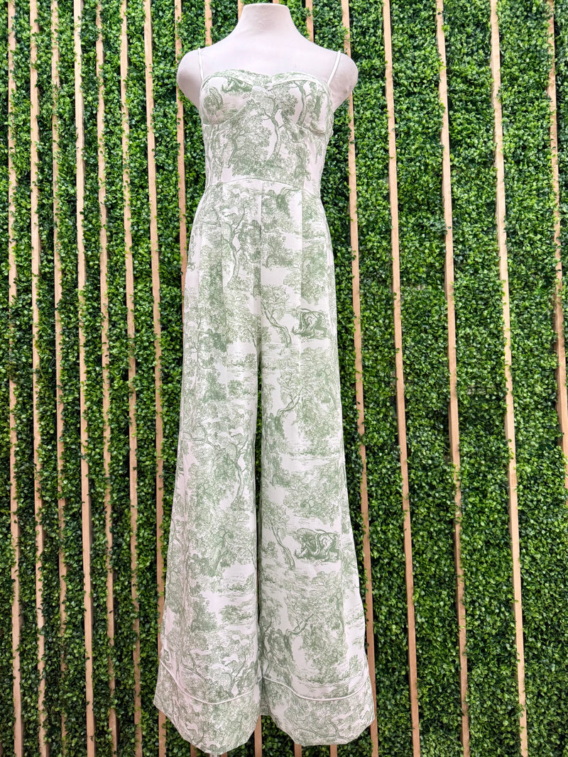 Dior Inspired Floral Pattern Jumpsuit