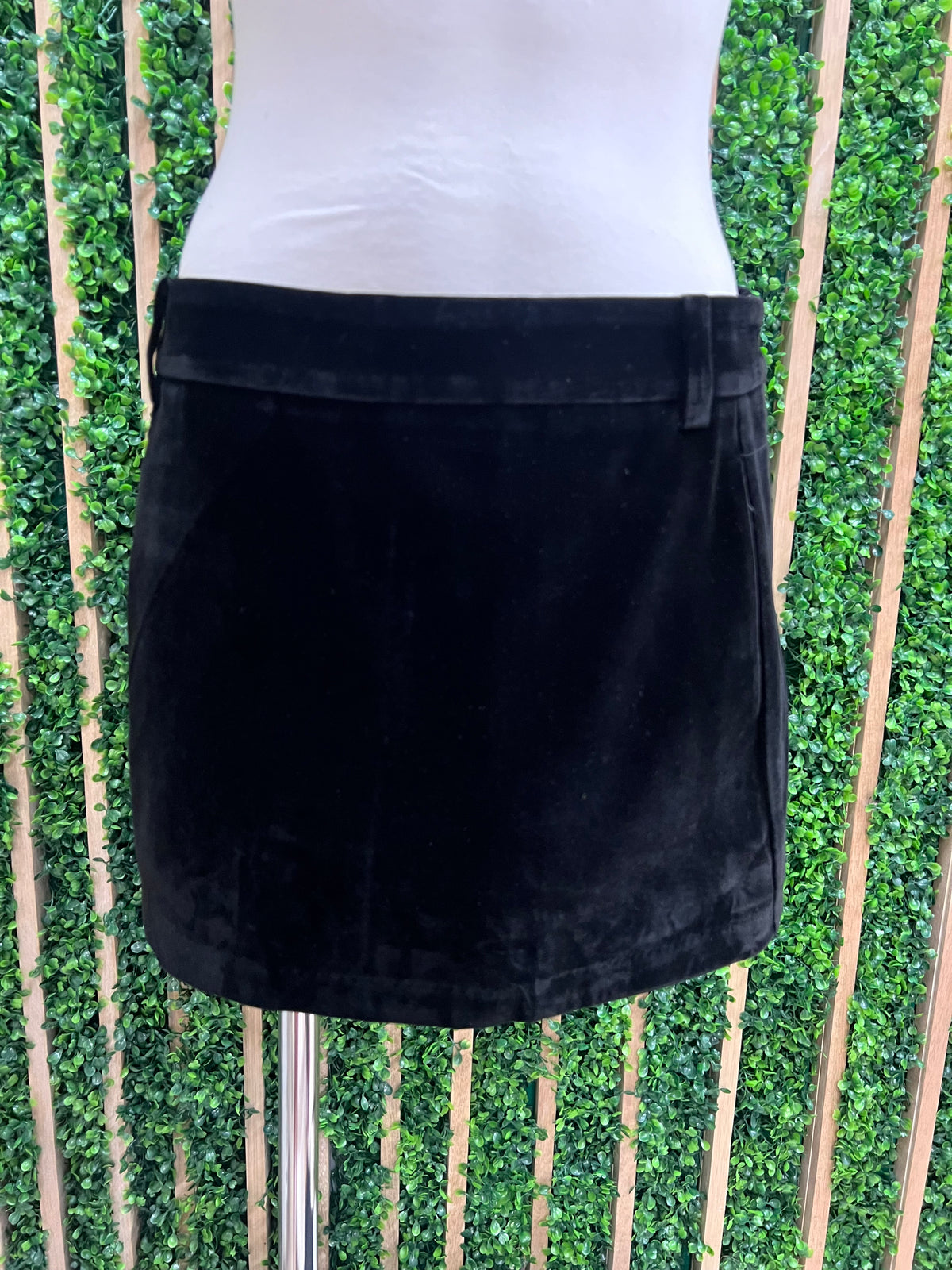 Black Velvet Short Skirt