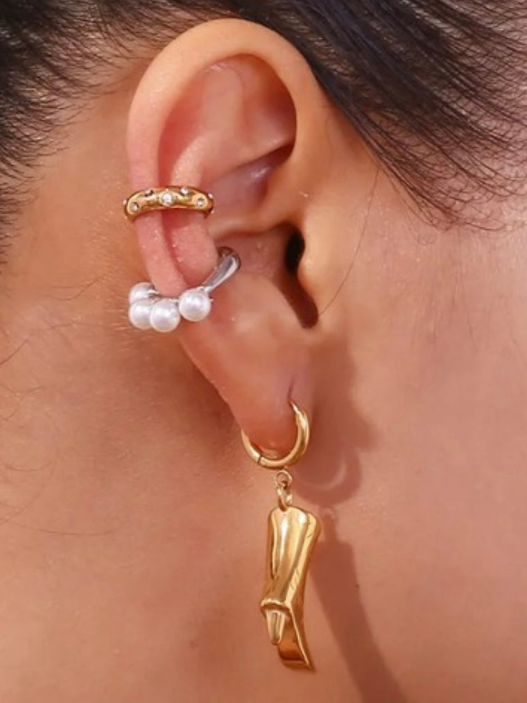 Stone And Zircon Ear Cuff