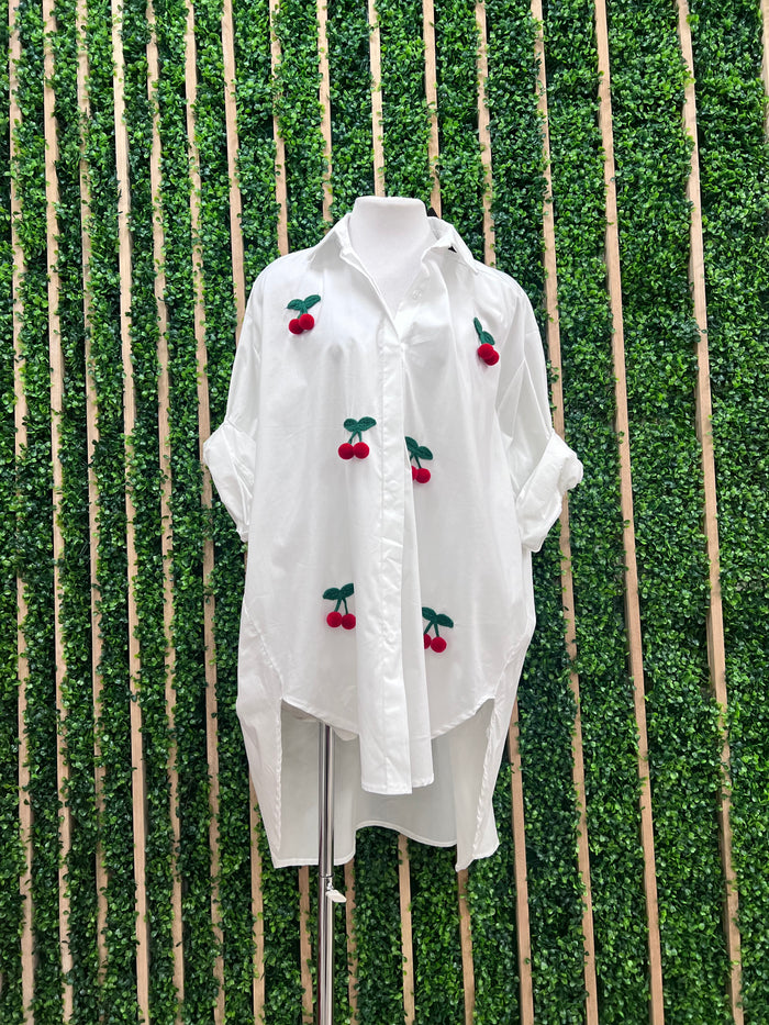 Dangling Cherry Blouse Dress