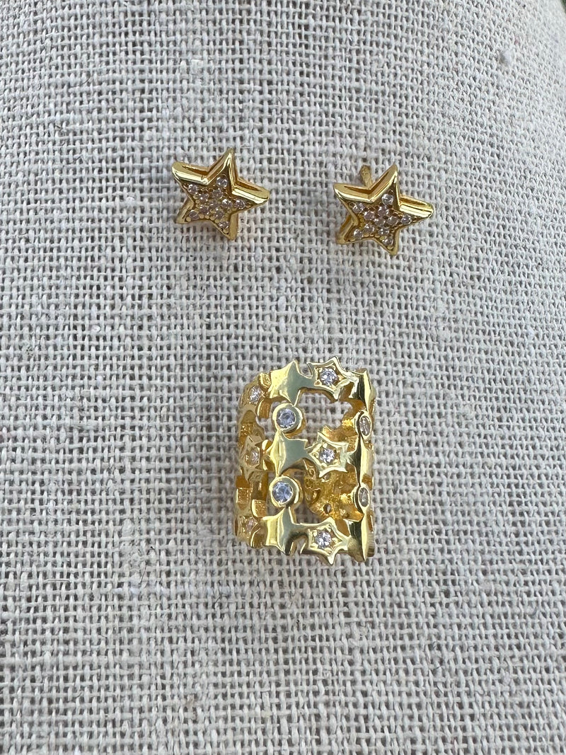Triple Star Ear Cuff