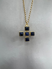 WD Large Stone Cross Necklace