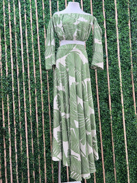 Tropical Leaves Maxi Skirt