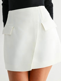 Sleek Wrap Mini Skirt