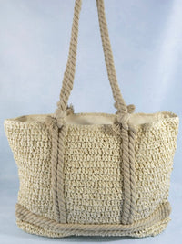 Coastal Rope Handle Straw Tote Bag