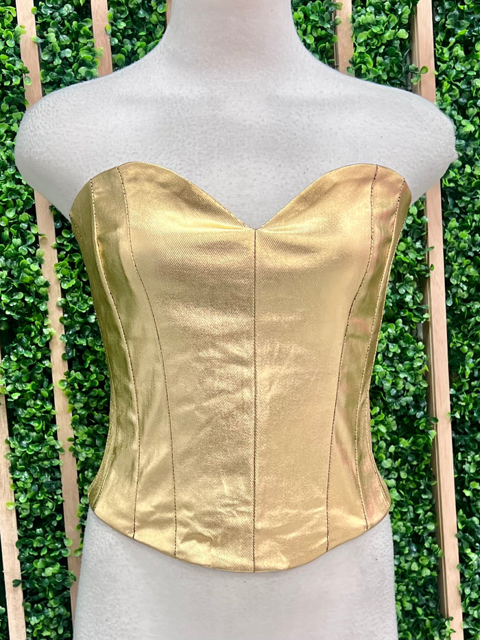 Bustier Metallic Top