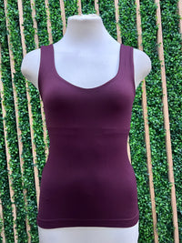 Seamless Scoop Neck Tank Top – Multiple Colors