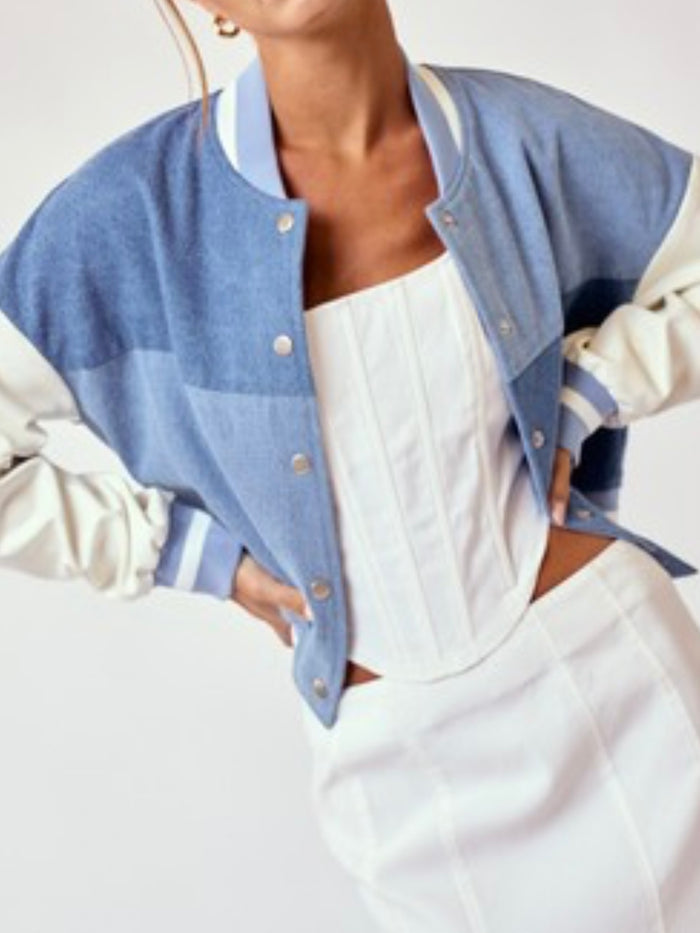 Denim patchwork jacket