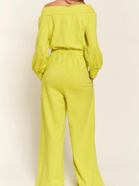 Off Shoulder terry Jumpsuit