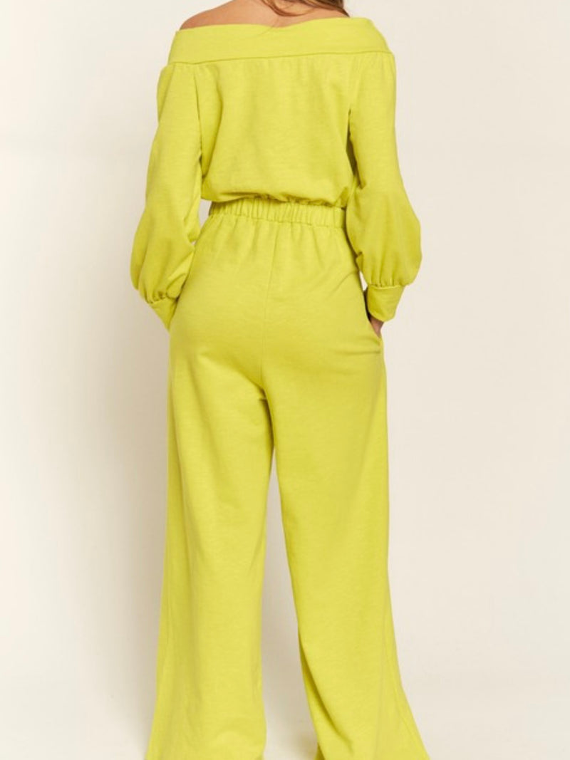 Off Shoulder terry Jumpsuit