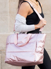 Metallic Puffer Tote