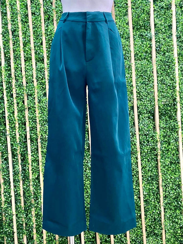 Emerald High Waisted Suit Trousers