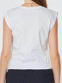 Floral Embroidered Lace Cap Sleeveless Top