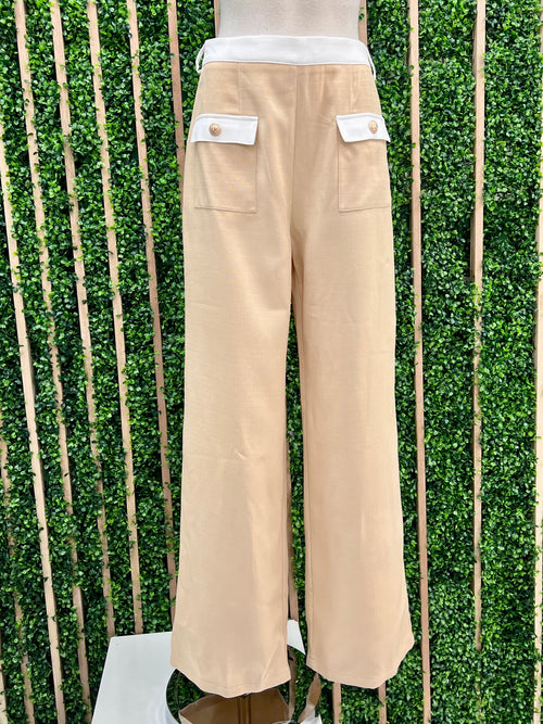 Nude White Chanel Vibes Pant