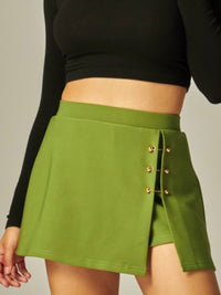 Scuba Clip Decor ASymmetrical Skort