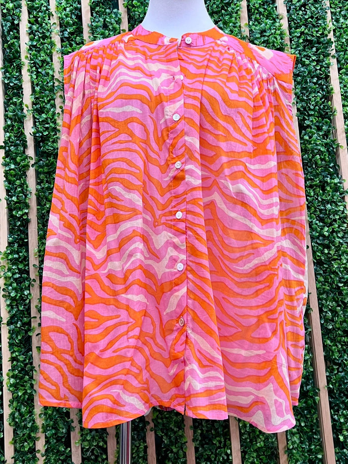 Beautiful Boho Prints One Size Sleeveless Blouse