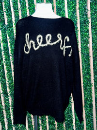 Black Cheers Pullover Sweater