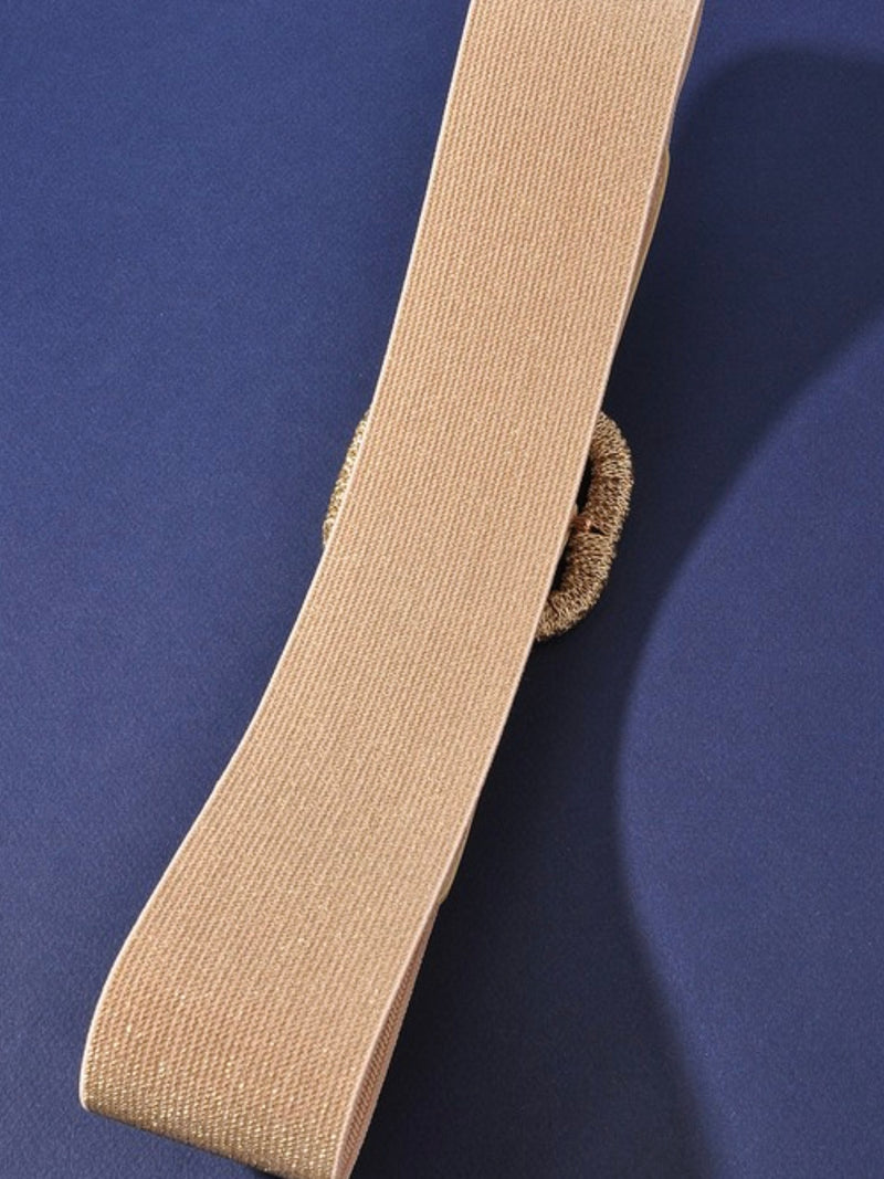 Decorative Buckle Sparkly Stretch Belt