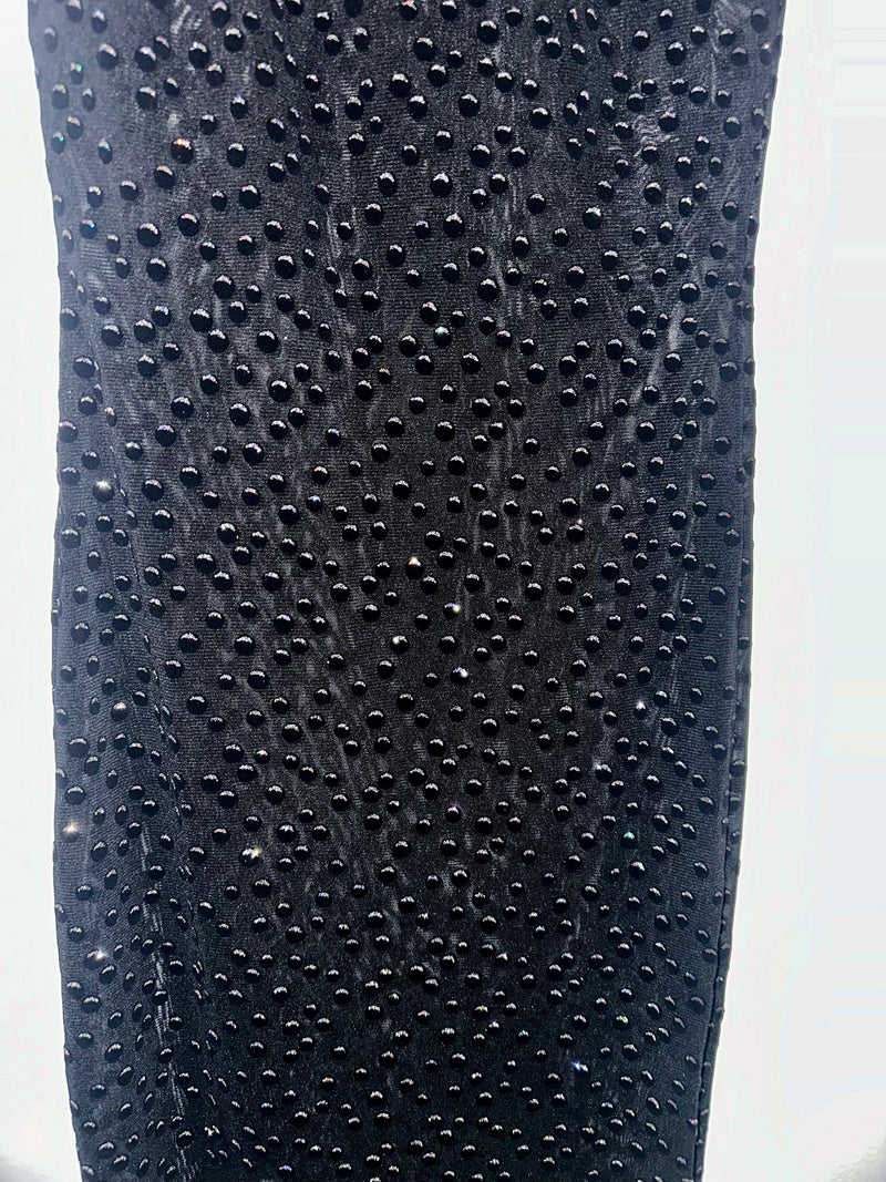 Black Glitter Dots Mesh