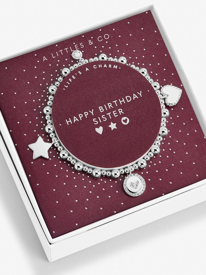 Little Moments Happy Birthday Sister Bracelet