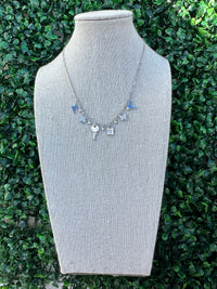 Key Lock Multi Charm Necklace