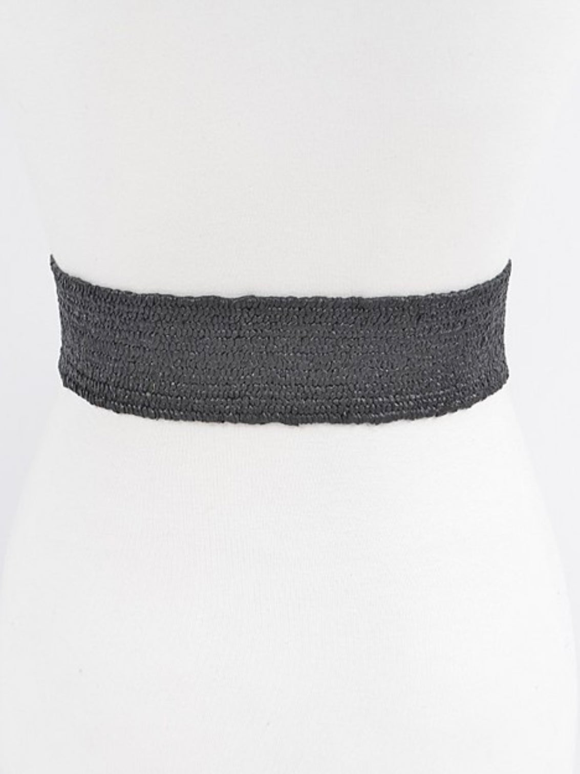 Double C Buckle Raffia Belt