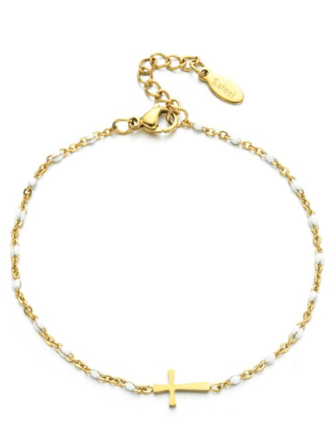 Stainless Steel Faith Cross Bracelet