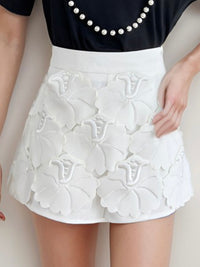 Beautiful White Lace Skort