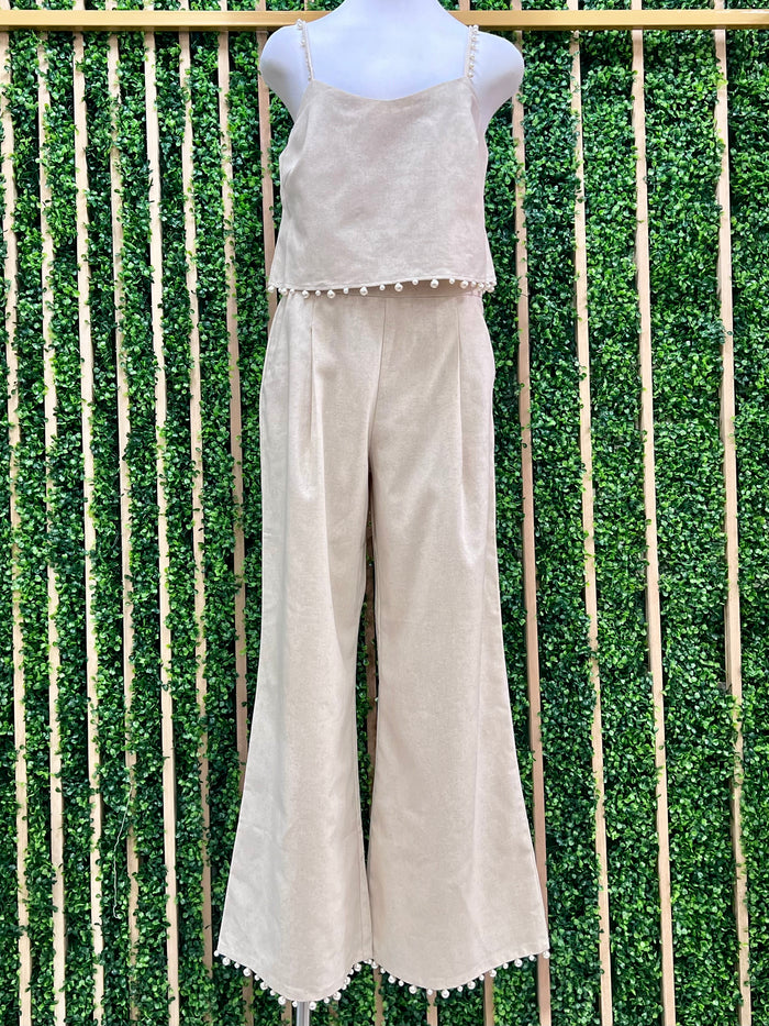 Pearl Trim Camisole Top