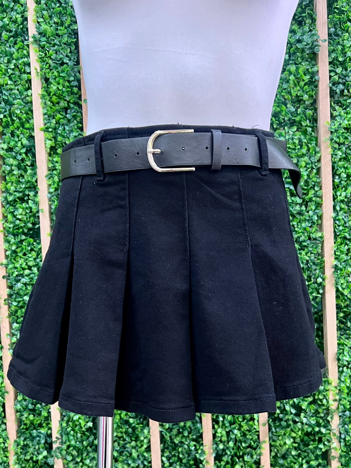 Black Cargo Skort