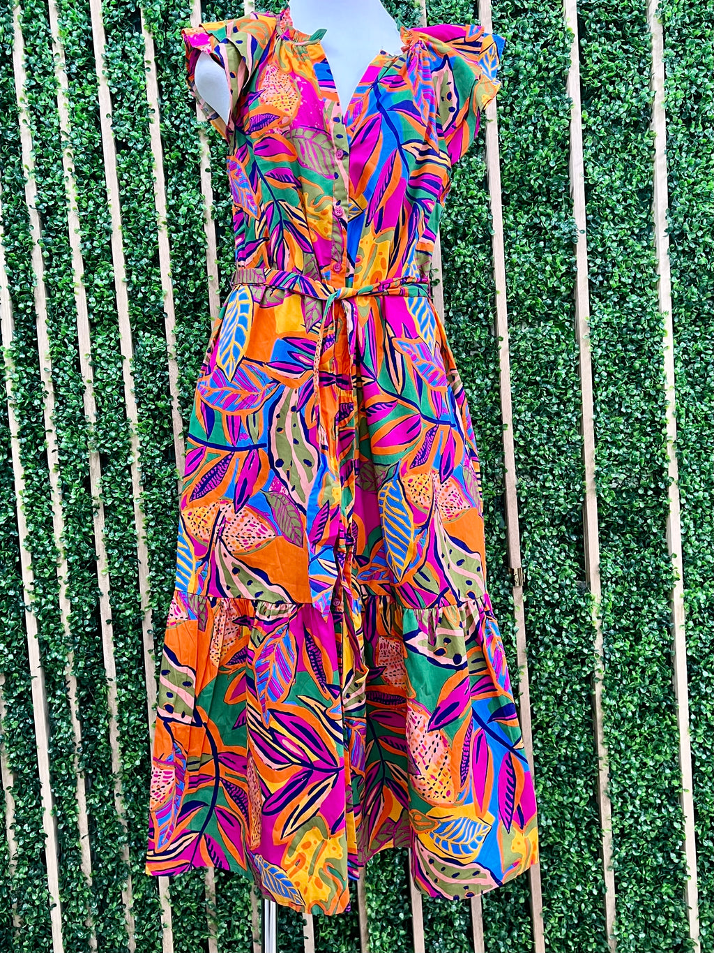 Orange Pink Multi Floral Midi Dress Ah L La Lifestyle Boutique Orange Pink Multi Floral Midi Dress Ah L La Lifestyle Boutique