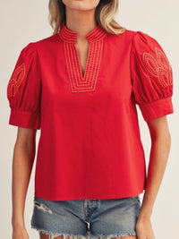 Beautiful Embroidered Sleeve Blouse
