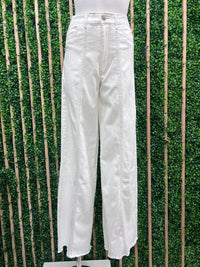 Front Stitch Wide Leg Palazzo Denim