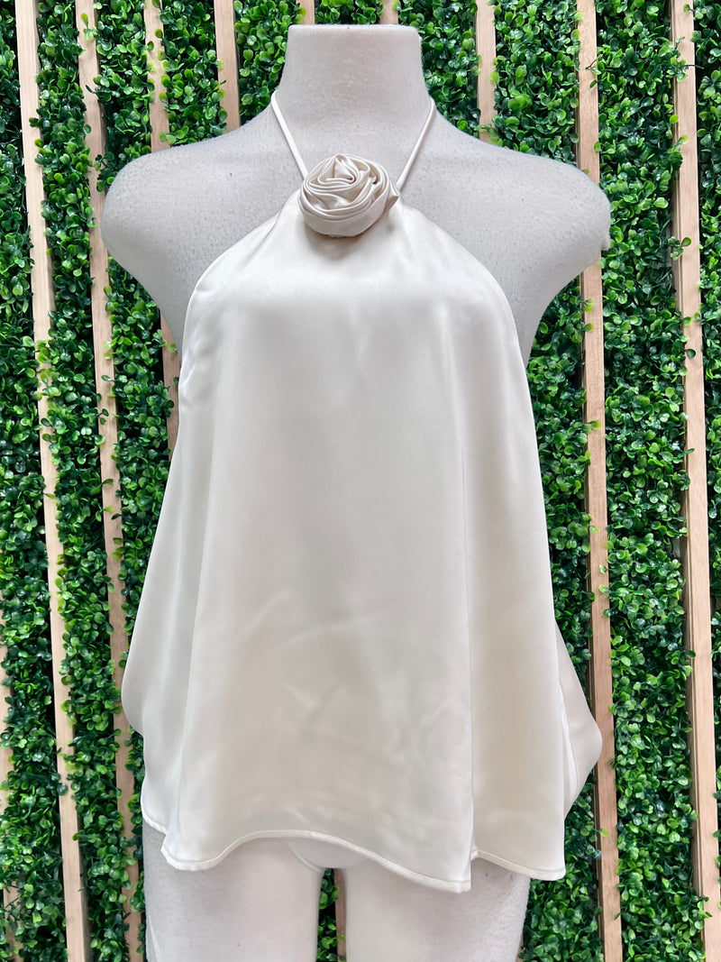 Floral Detail Halter Top