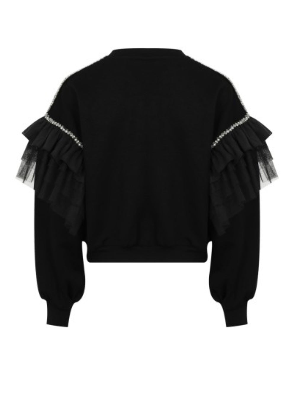 Black Luxe Embellished Sweatshirt