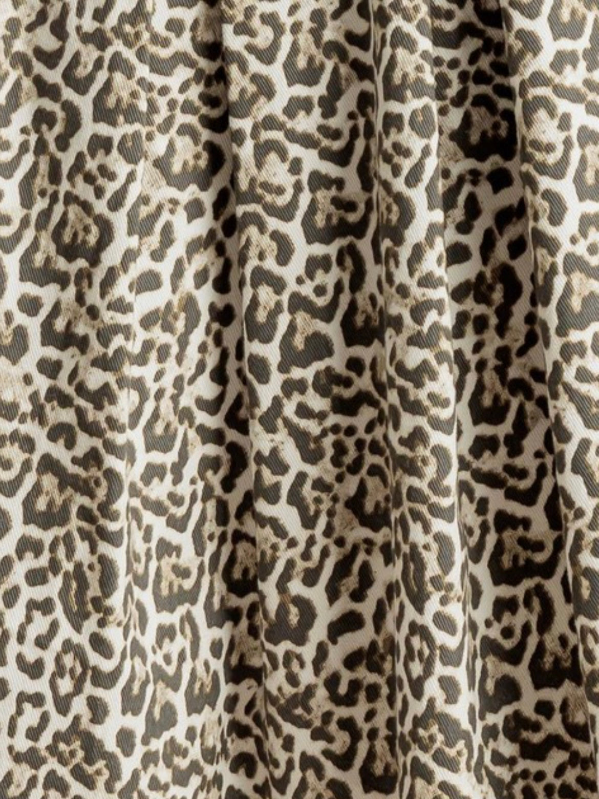 Beautiful A Line Brown Leopard Midi Skirt