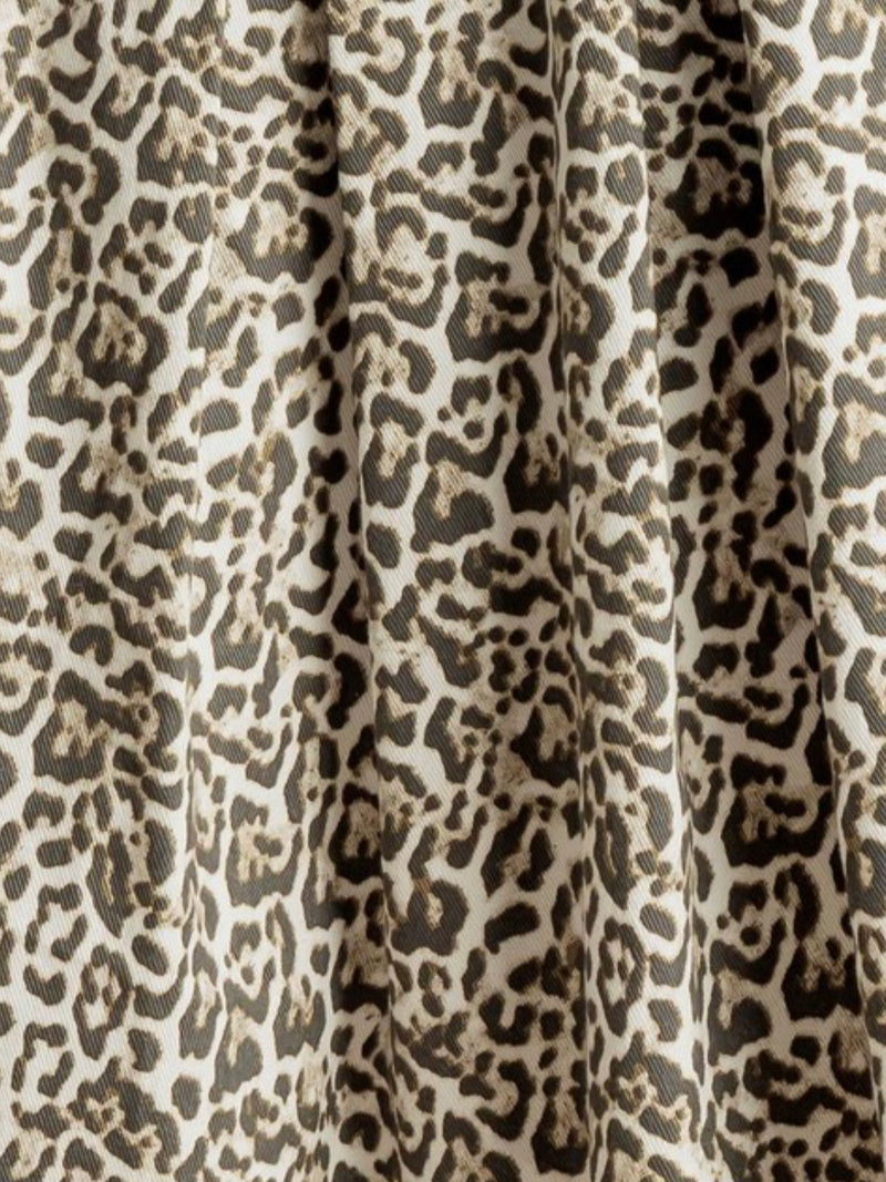 Beautiful A Line Brown Leopard Midi Skirt