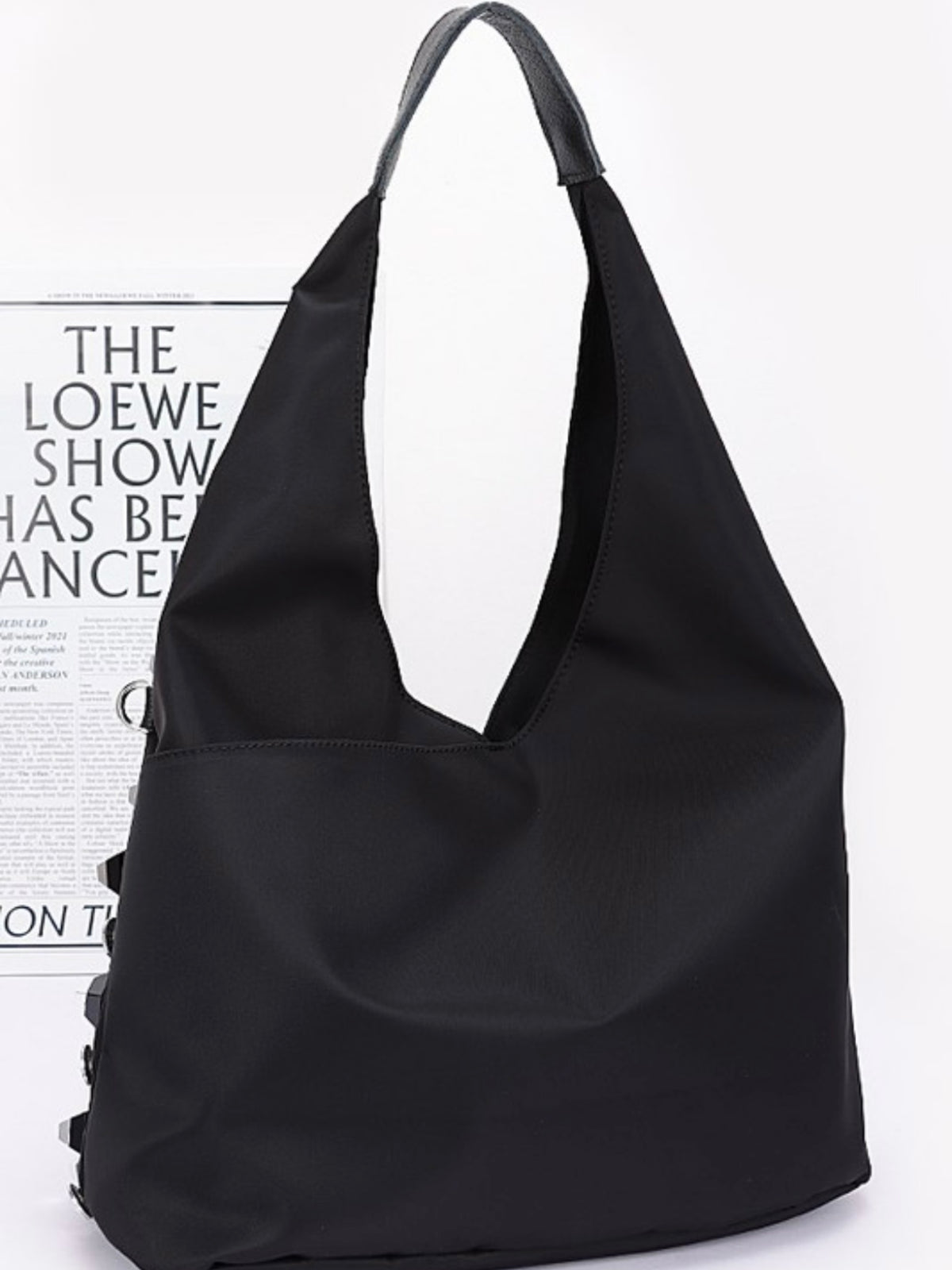 Multi Stone Studded Nylon Padded Crossbody Bag