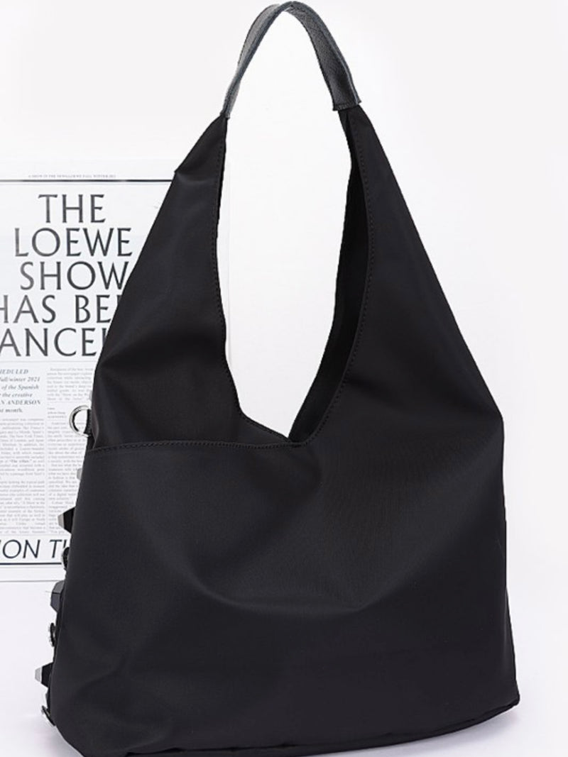 Multi Stone Studded Nylon Padded Crossbody Bag