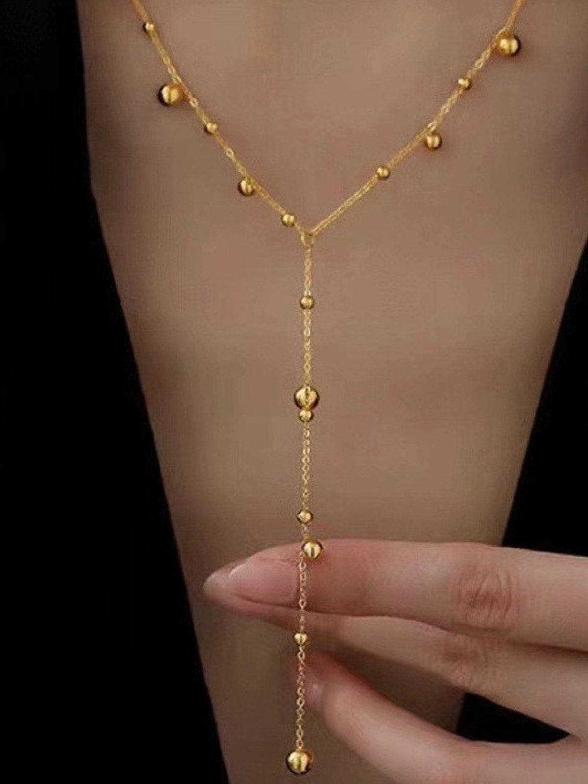 Stainless Steel Beads Lariat