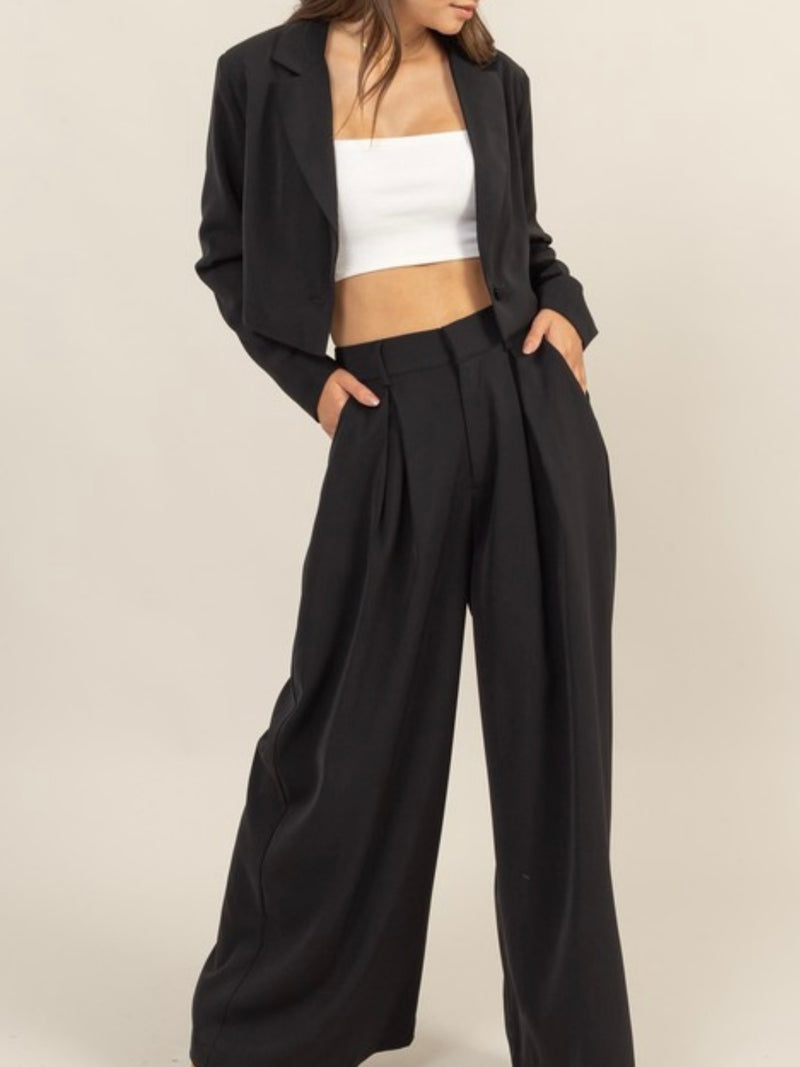 High Rise Wide Leg Pants