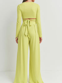 Long Sleeve Wrap Pant Set