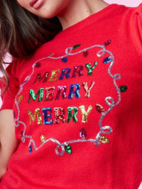 Merry Merry Sequin Knit Sweater