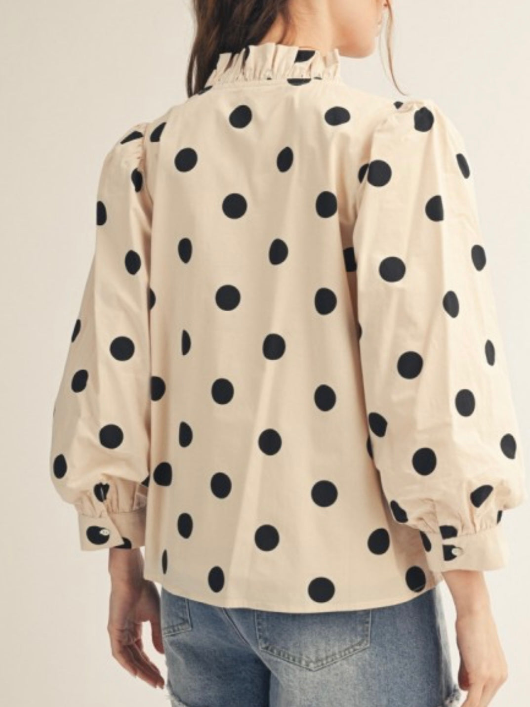 Ruffled Polka Dot Blouse