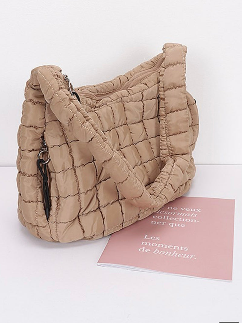 Quilted Nylon Padded Crossbody Bag